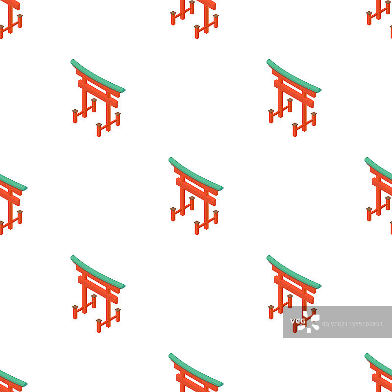 日本鸟居图案无缝背景图片素材