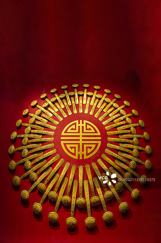 北京故宫珍宝馆：金累丝万年如意（清乾隆）图片素材