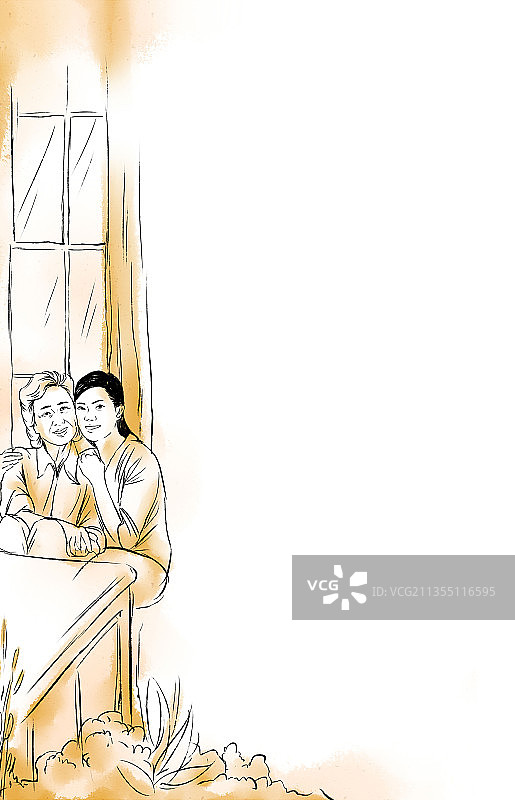 孝顺妈妈图片素材