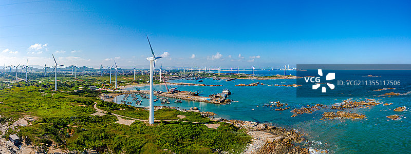 中国广东省揭阳市惠来县靖海镇资深港风车图片素材