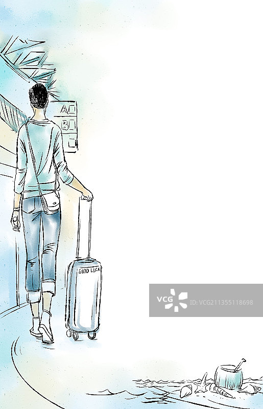 一个人的旅行图片素材