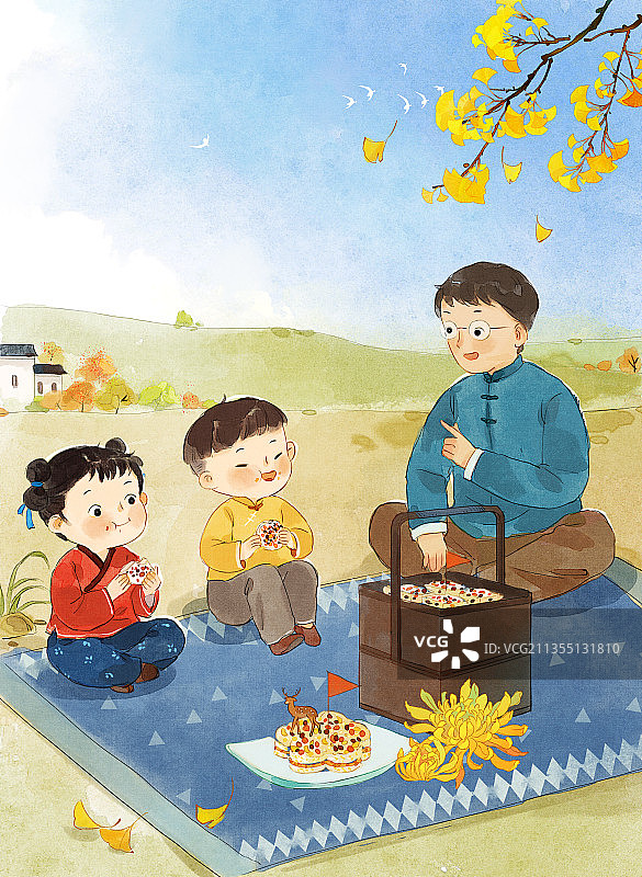 二十四节气插画-寒露图片素材