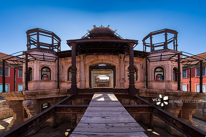 延禧宫的建筑结构图片素材