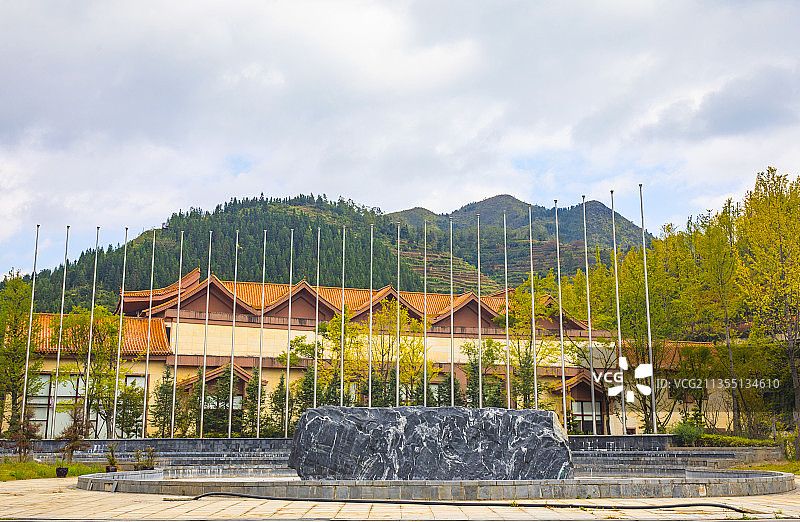 世界古银杏之乡--中国贵州六盘水盘州市妥乐古银杏村-东盟会议图片素材