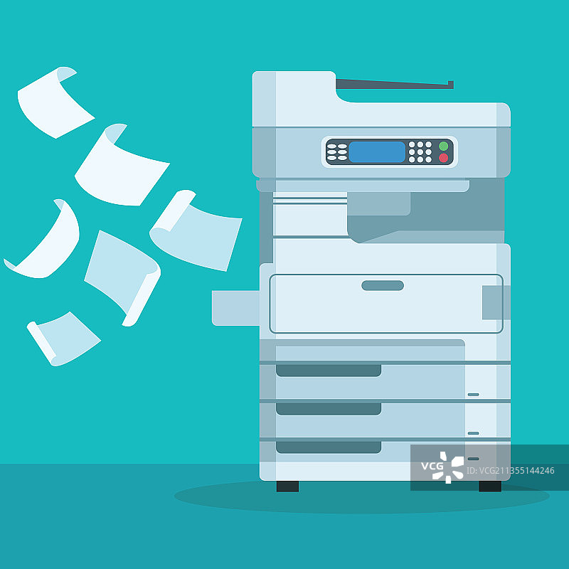 复印机和文件图片素材