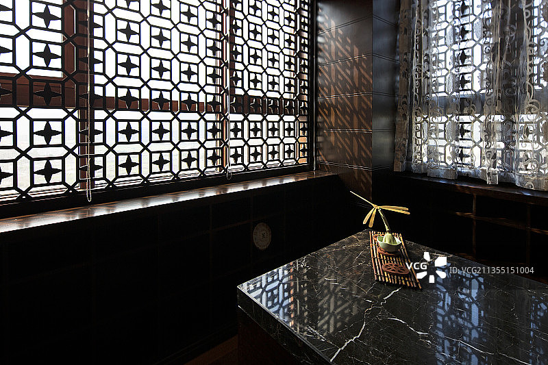 中式、意境、禅意、木窗、雕花、竹蜻蜓、图片素材