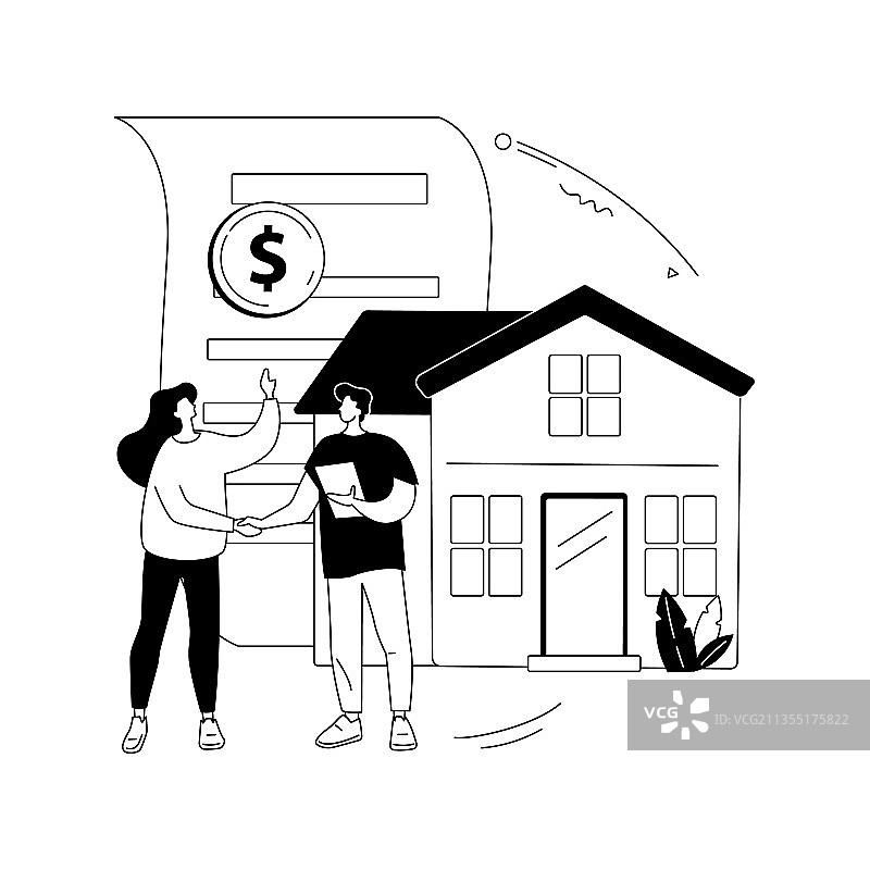 抵押贷款抽象概念图片素材