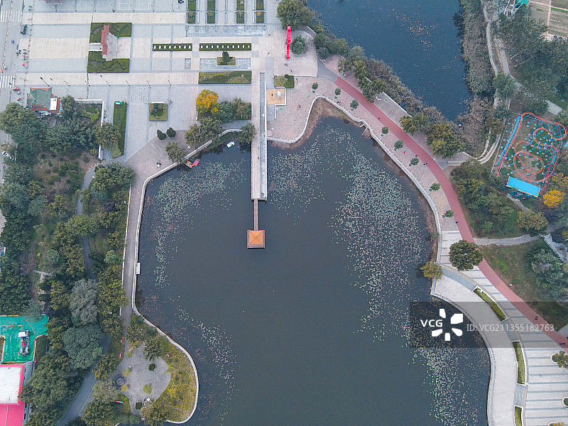 禹城大禹公园秋季美景图片素材