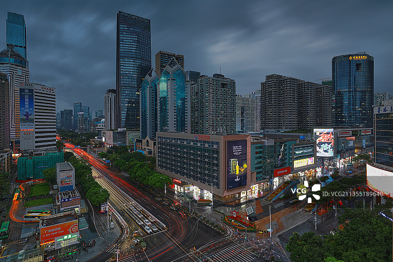 华强北夜市图片素材