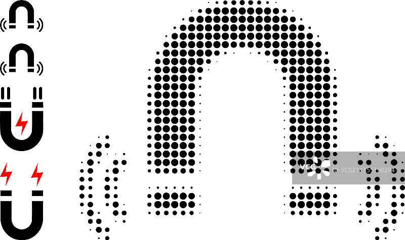 点状半色调磁场图标图片素材