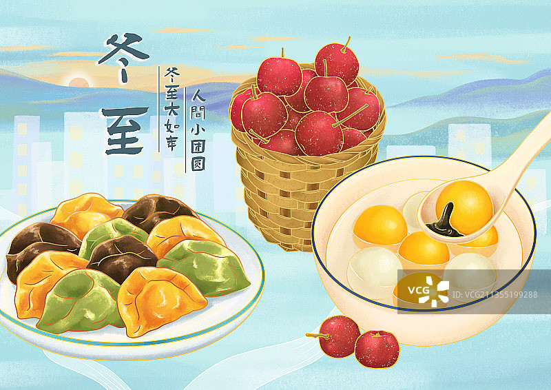 二十四节气-冬至图片素材