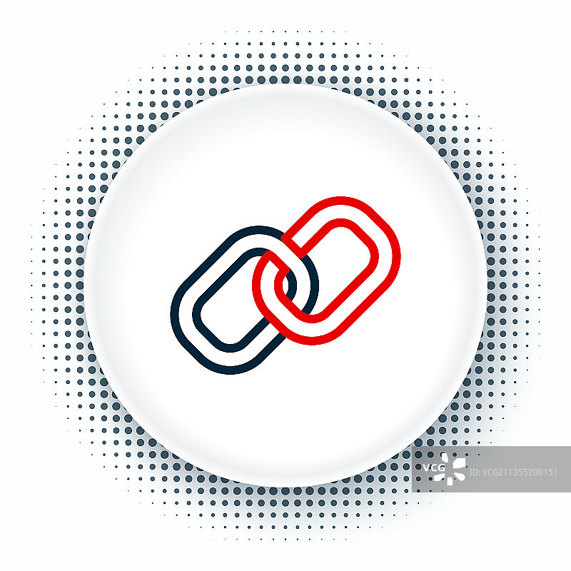 白色背景上的链条链接图标图片素材