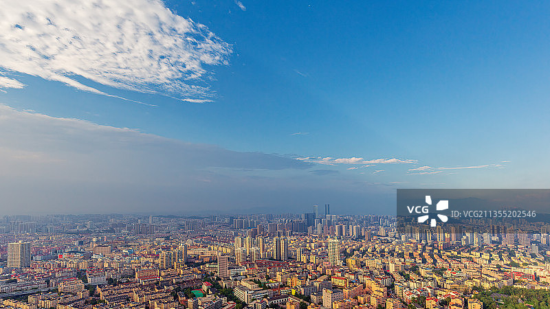 青岛市北区城市天际线图片素材