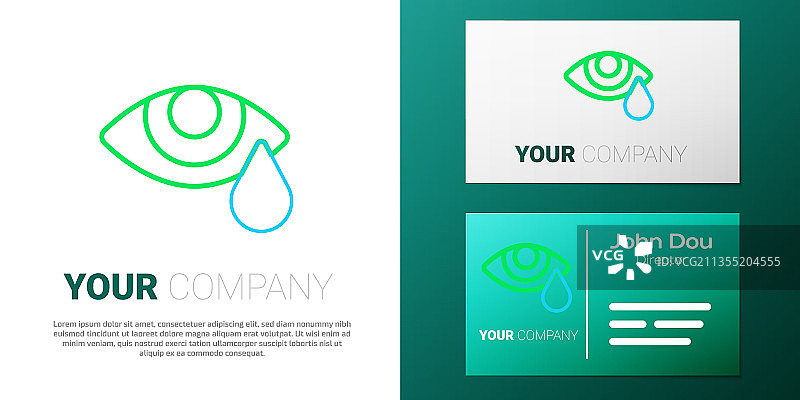 白色背景上的眼泪线条图标图片素材