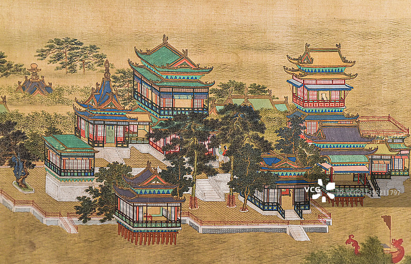 仇英清明上河图明代苏州图片素材