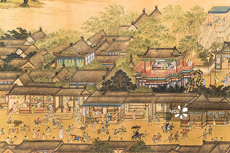 仇英清明上河图明代苏州图片素材
