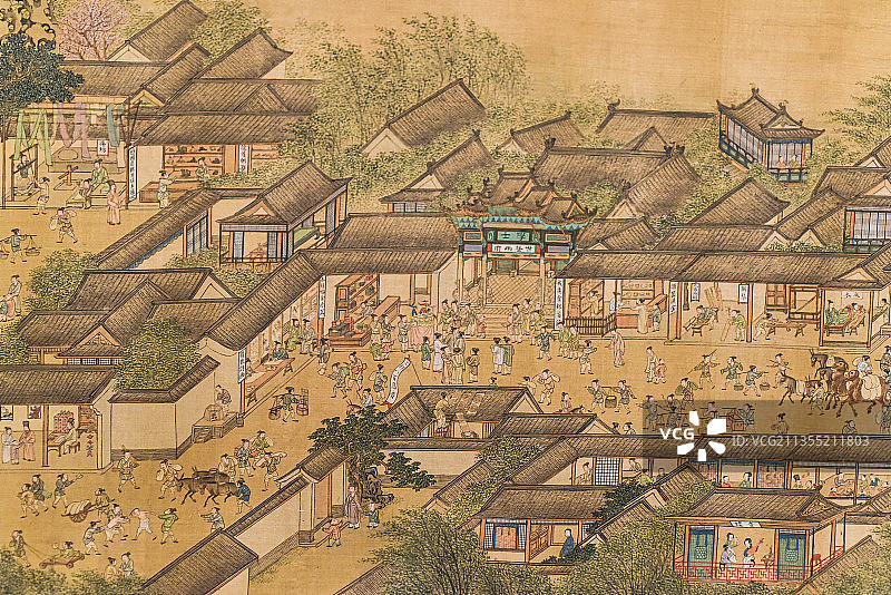 仇英清明上河图明代苏州图片素材