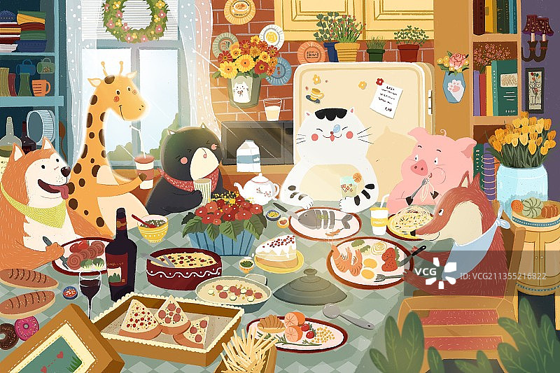 猫和她的朋友们图片素材