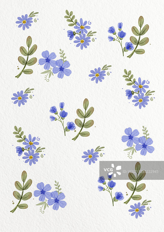 水彩花卉插画图片素材