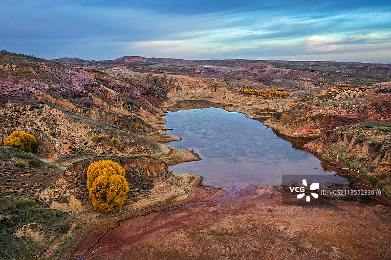 陕西神木丹霞美景图片素材