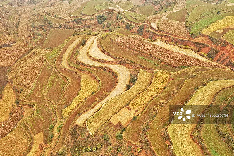 黄土梯田图片素材