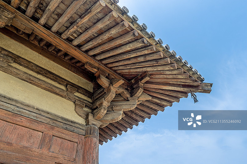 山西五台县唐代古建筑南禅寺图片素材