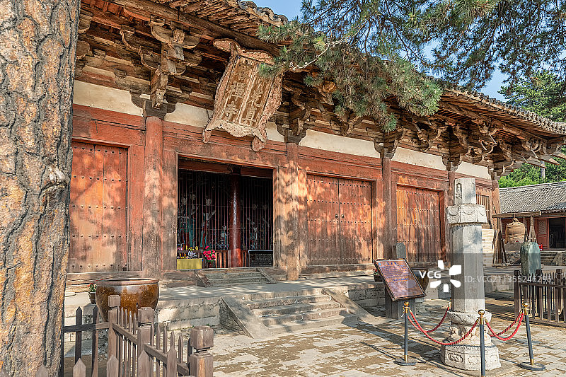 山西省忻州五台县唐代古建筑佛光寺图片素材