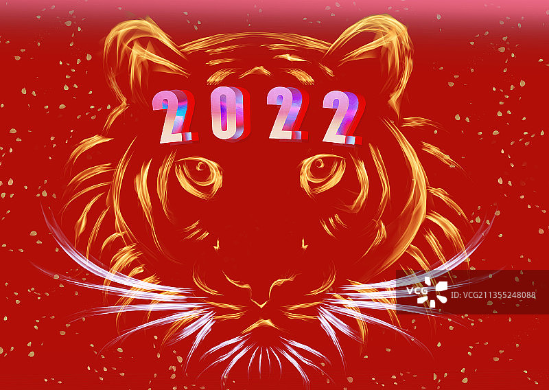 虎年春节2022插画图片素材