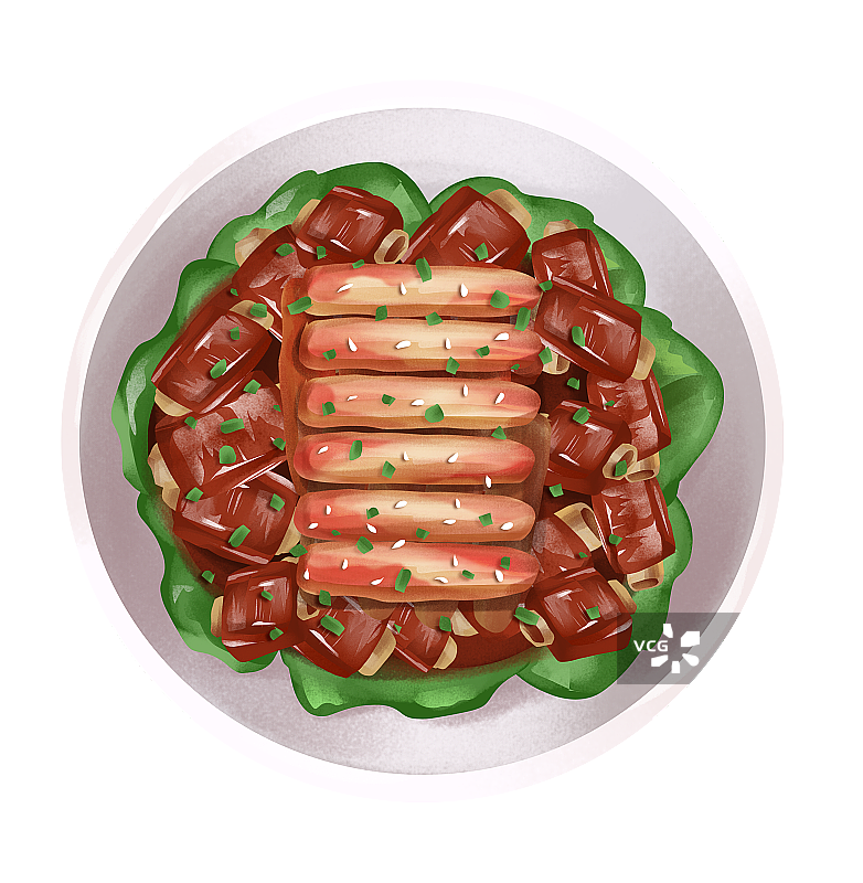 中国传统食物之 排骨年糕图片素材
