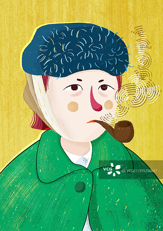 梵高自画像图片素材