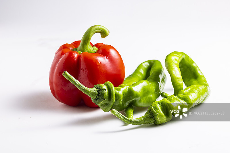 红椒与青灯笼椒图片素材