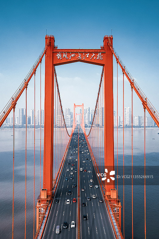 武汉鹦鹉洲长江大桥图片素材