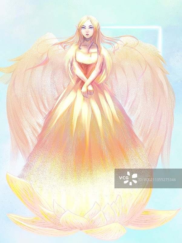 花卉拟人插画图片素材