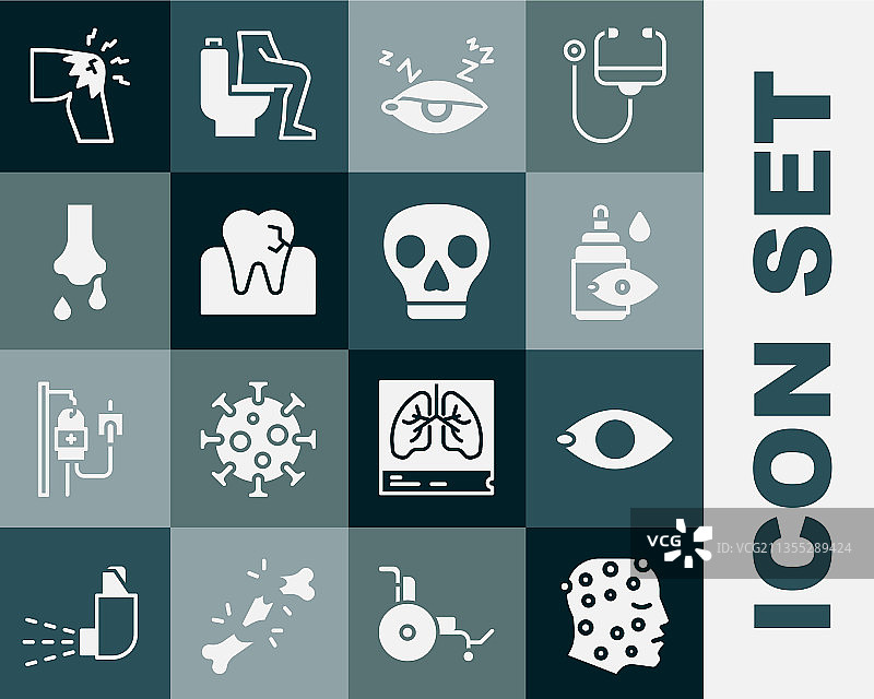 牛皮癣或湿疹皮疹眼药水图片素材