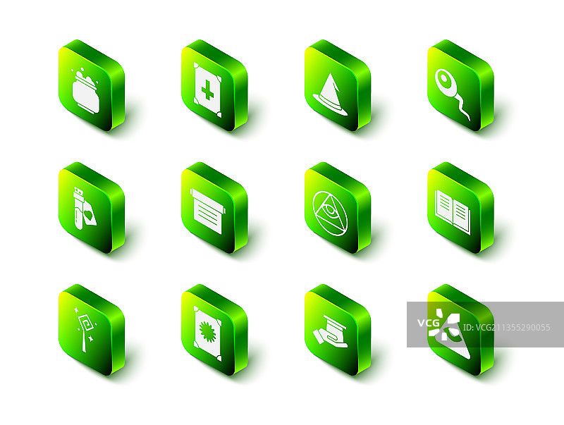 古代魔法书、巫婆帽和眼睛图片素材