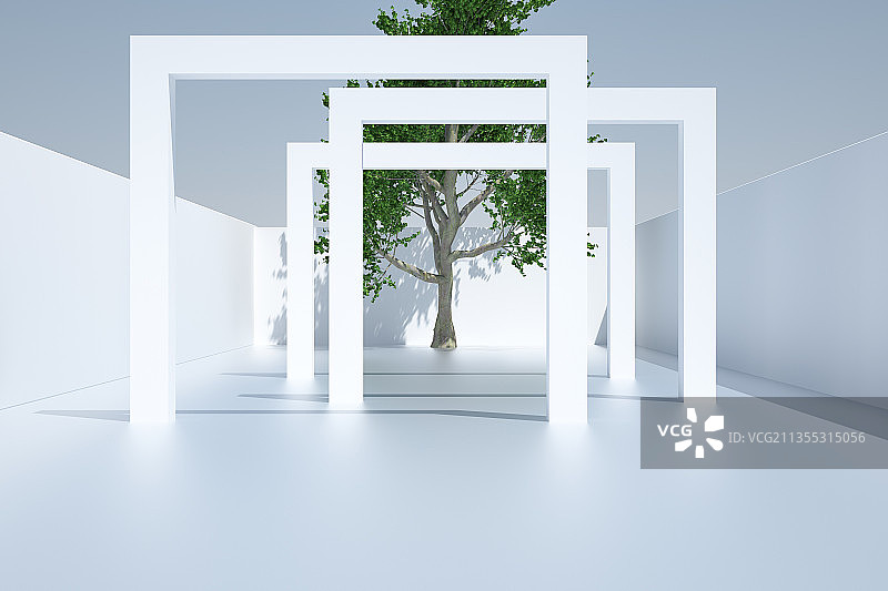 三维图形 空间 建筑 背景图片素材