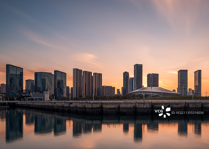 城市黄昏图片素材