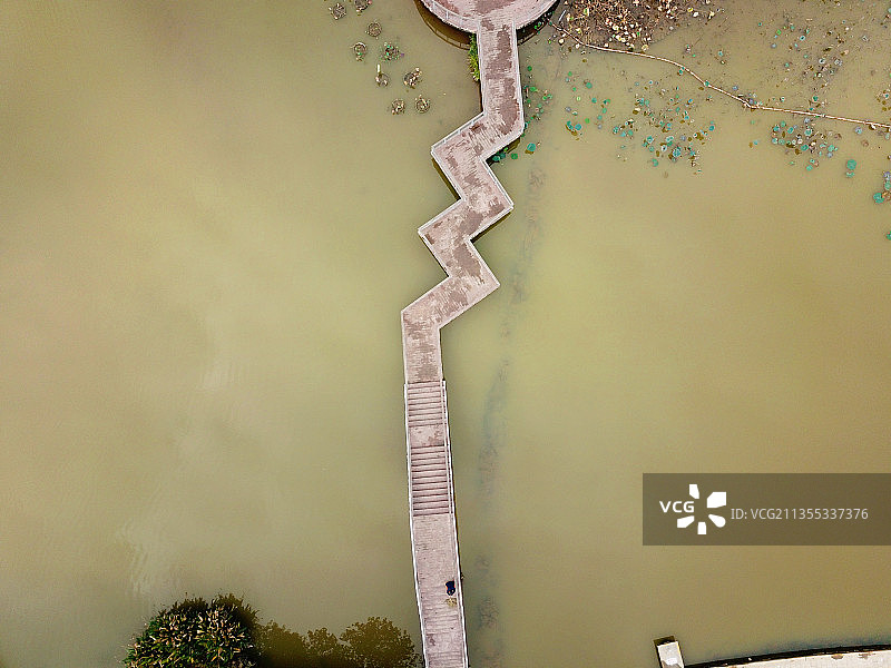 福州金山公园木栈道图片素材