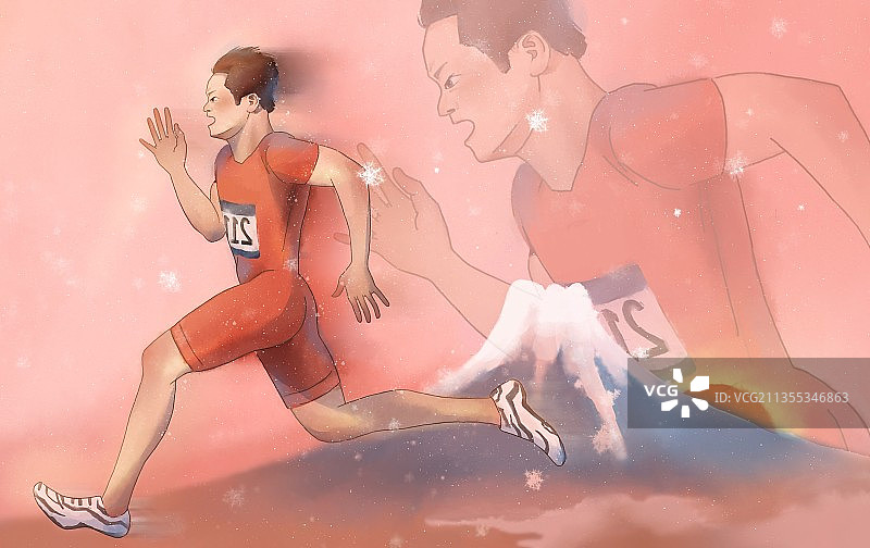 奔跑的运动员图片素材