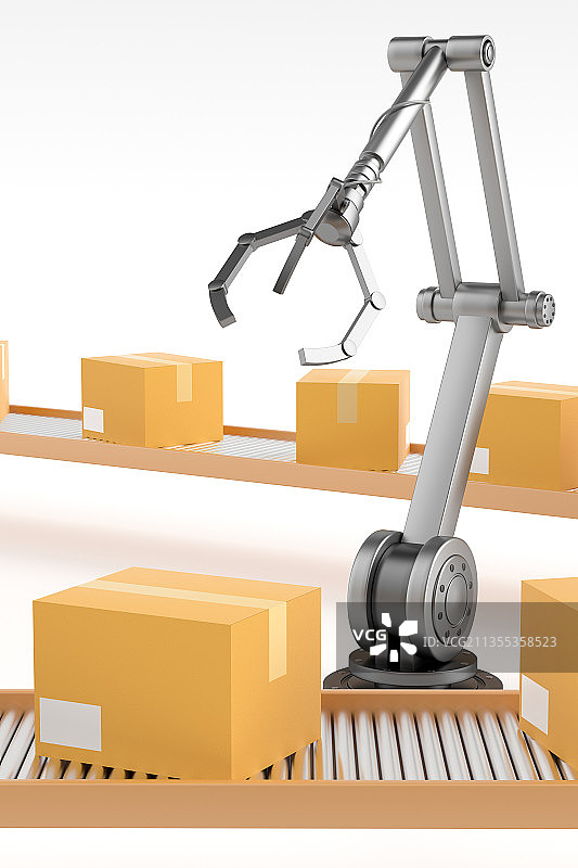 3d渲染工业用机械臂图片素材