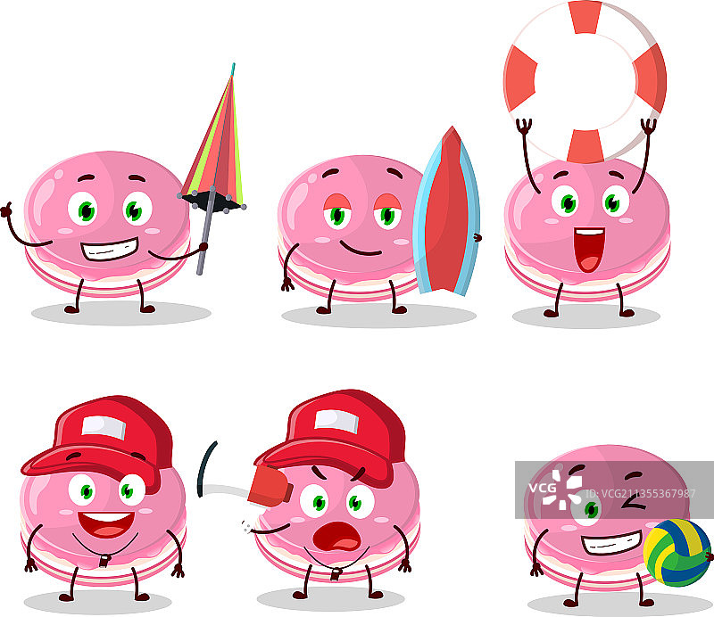 快乐表情草莓铜锣烧卡通人物图片素材