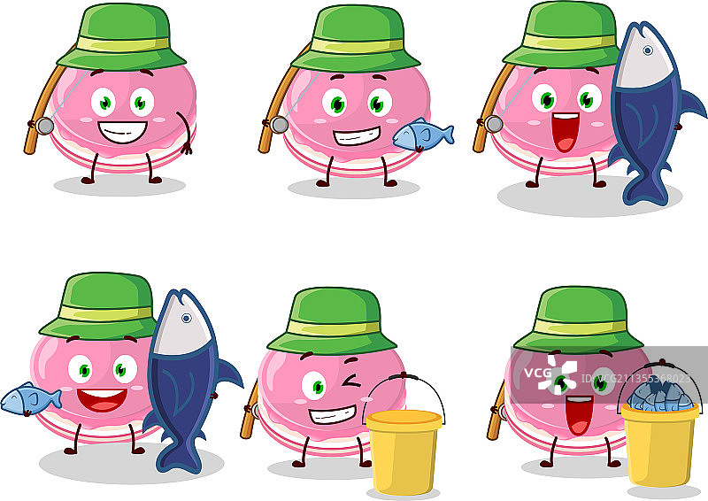 渔夫与草莓铜锣烧卡通图片素材