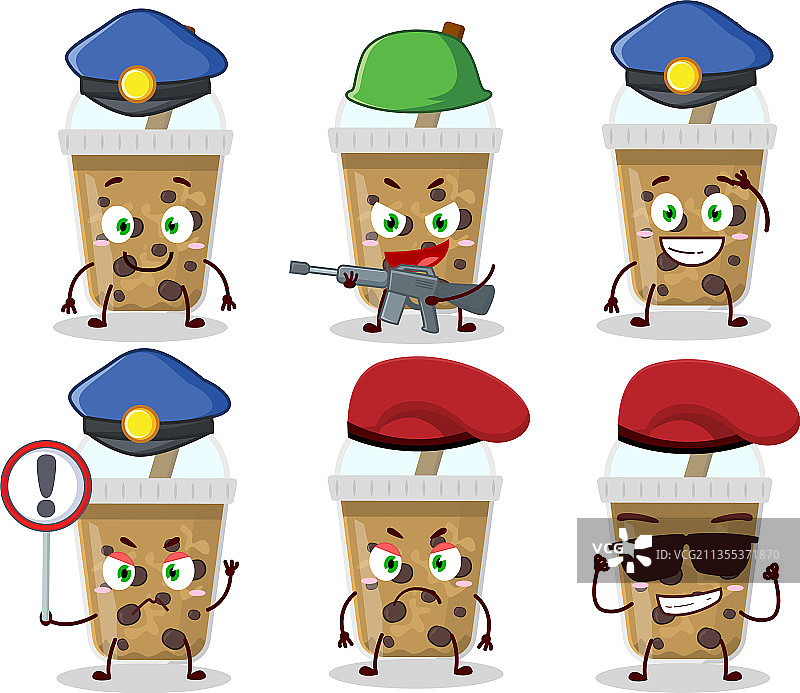 巧克力咖啡警察图片素材