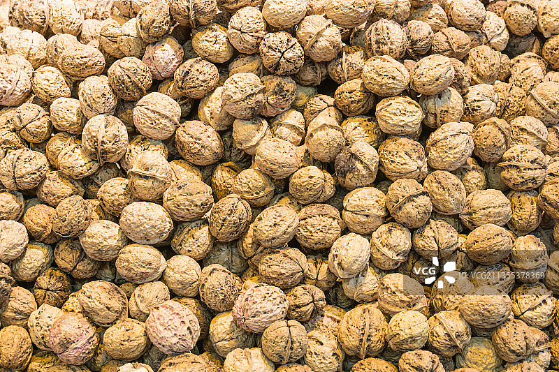 一堆云南纸皮核桃图片素材