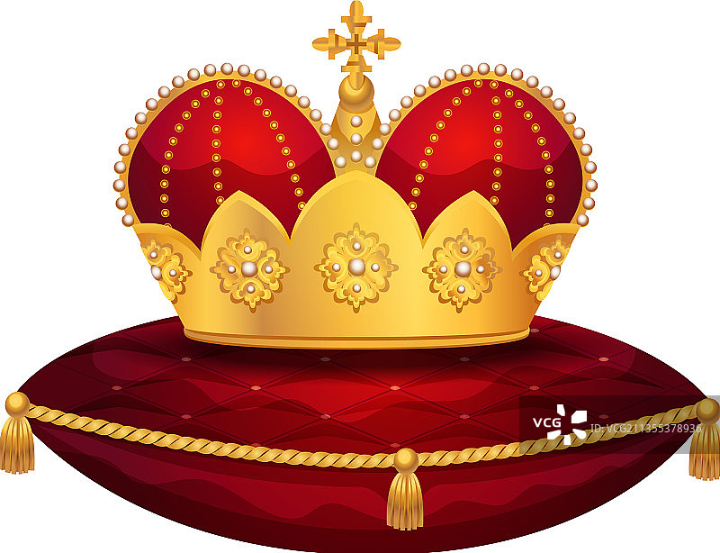 枕头上的皇冠构图图片素材