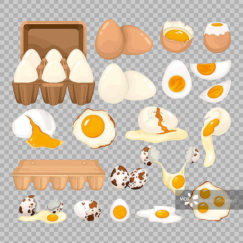 透明鸡蛋图标合集图片素材