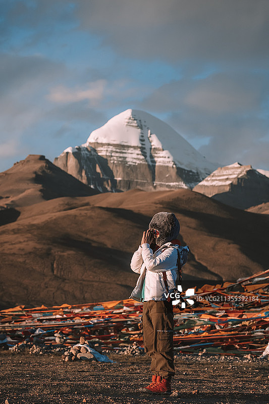 中国西藏阿里冈仁波齐图片素材