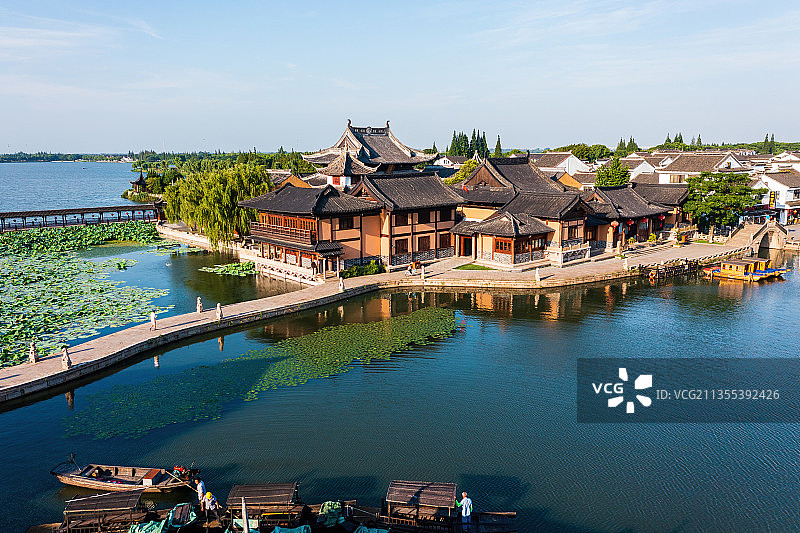 江苏苏州昆山锦溪古镇图片素材