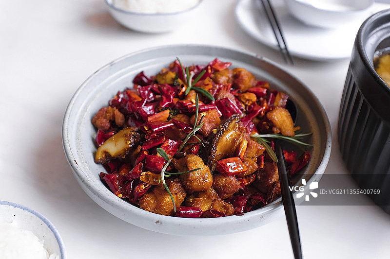 la zi ji ding辣子鸡丁图片素材