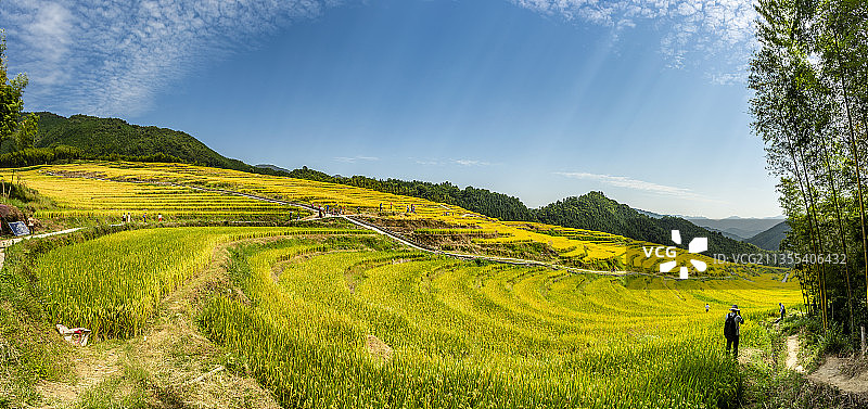 中国广东省清远市连山欧家梯田景区图片素材